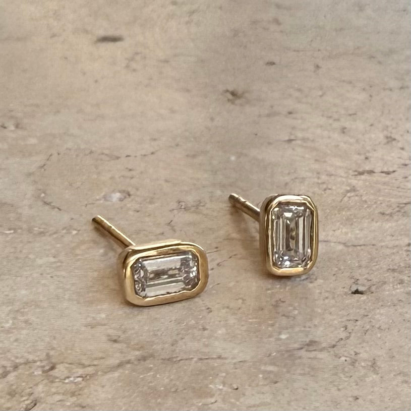 Diamond Bezel Studs