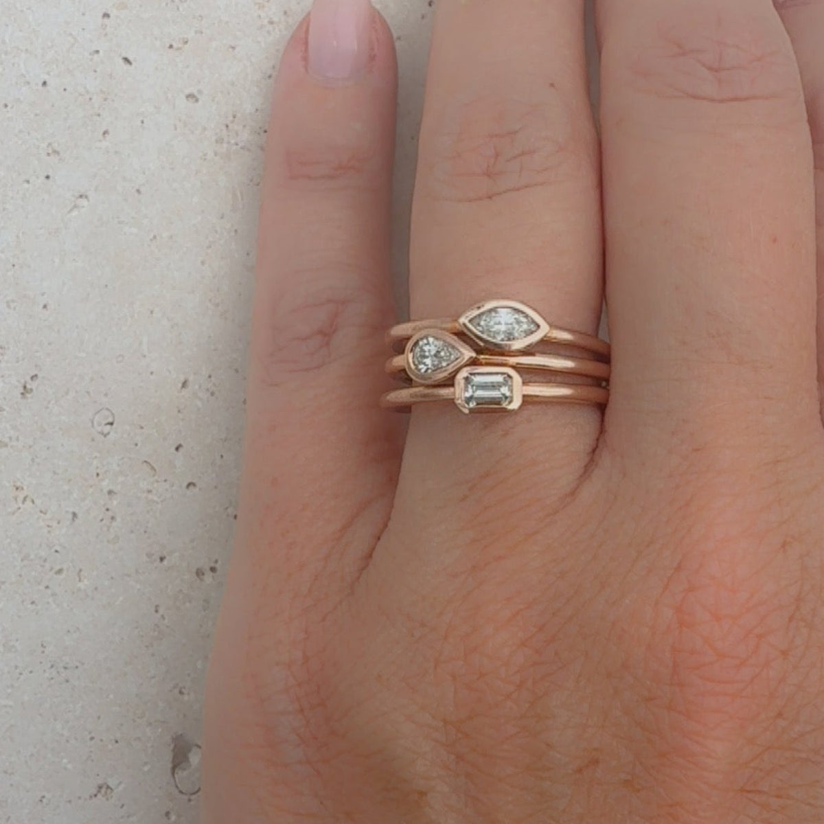 Solitaire Bezel Rings