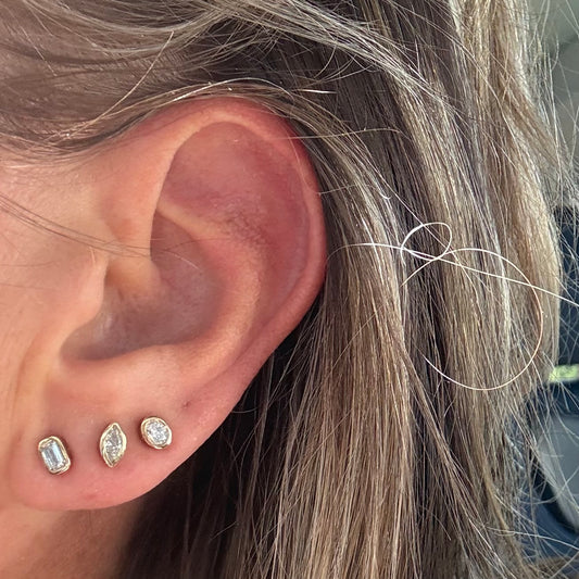Diamond Bezel Studs