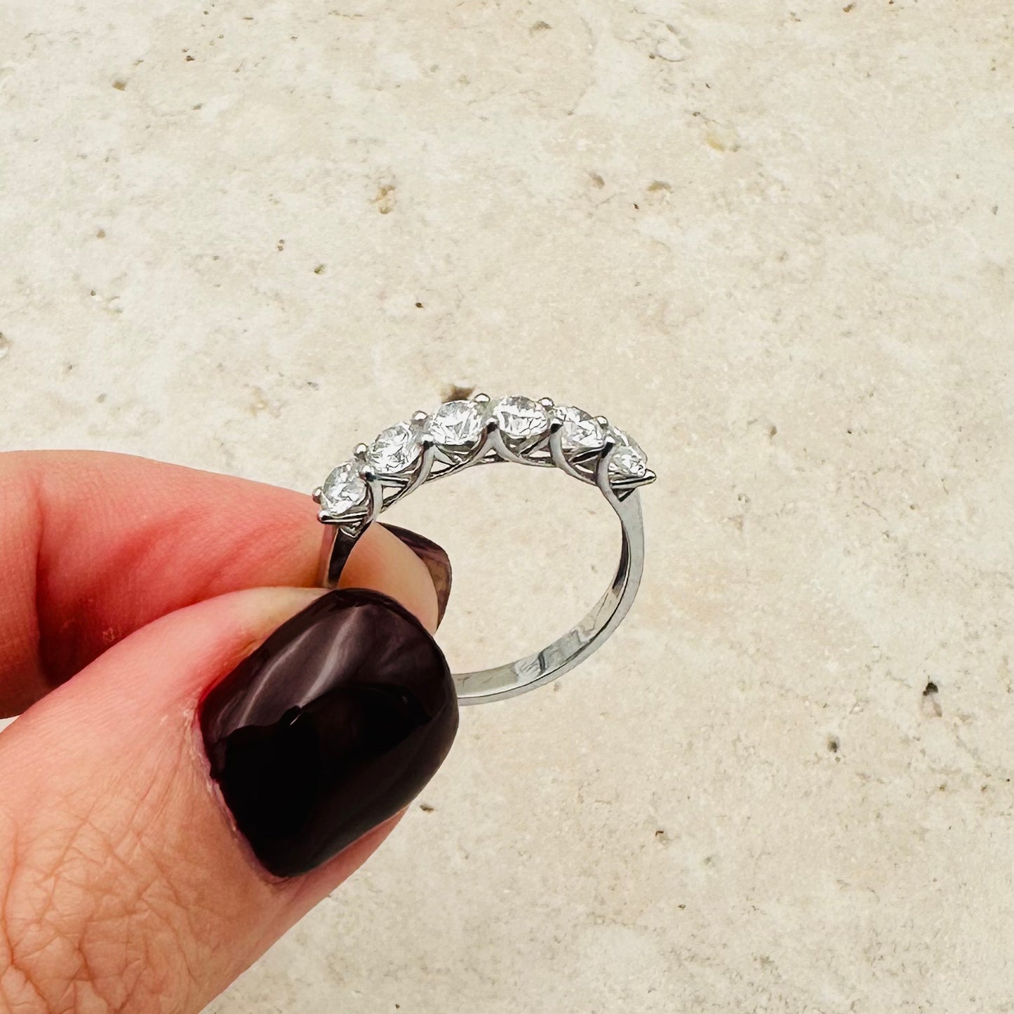 9ct White Gold Half Eternity Band