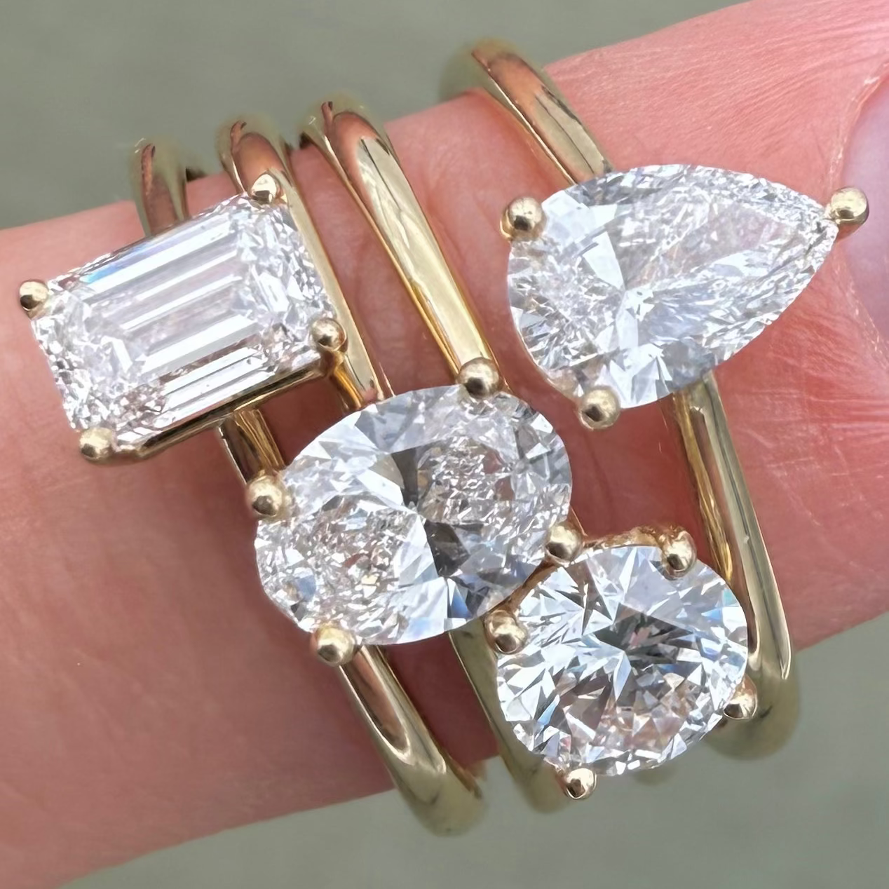 Solitaire Lab Diamond Rings