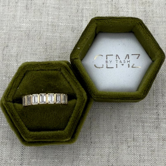 Emerald Bezel Eternity Ring