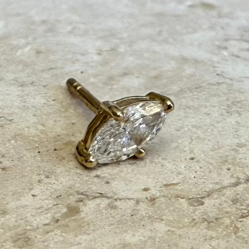 Marquise Diamond Stud