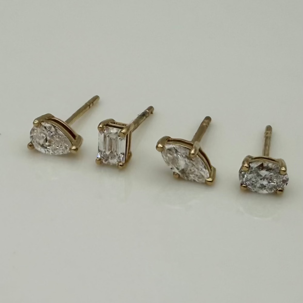 Marquise Diamond Stud