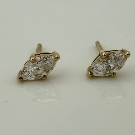 Marquise Diamond Stud