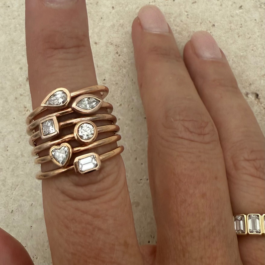 Solitaire Bezel Rings